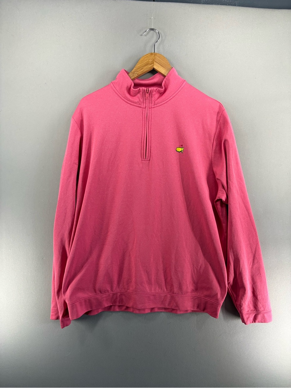 Masters Tech 1/4 Zip Pullover Men XL Mock Neck Stretch Golf Embroidered Pink